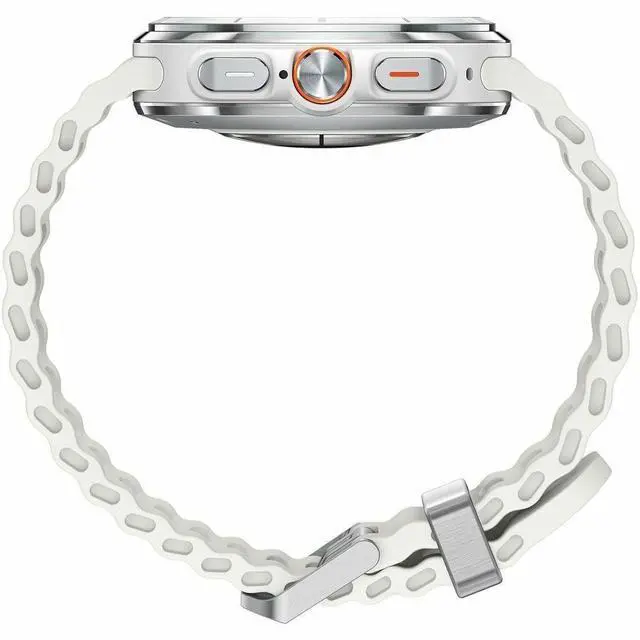 Alt view image 4 of 13 - Samsung Galaxy Watch Ultra 47mm Wi-Fi + LTE (L705U) Titanium White/Marine White