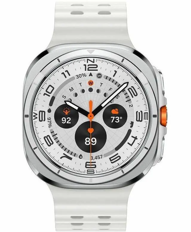 Alt view image 3 of 13 - Samsung Galaxy Watch Ultra 47mm Wi-Fi + LTE (L705U) Titanium White/Marine White
