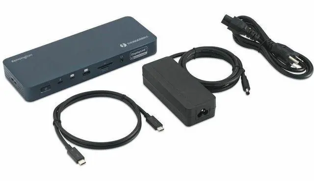 Alt view image 4 of 15 - Kensington SD5900T Docking Station - for Notebook/Smartphone/Monitor/AirPod/Smartwatch/Solid State Drive/Memory Card Reader - Charging Capability - Memory Card Reader - SD, microSD - 149.10 W - Thunde