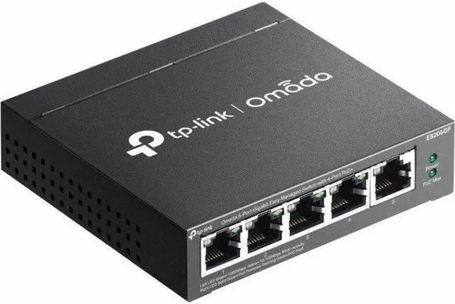Alt view image 3 of 10 - TP-Link Omada 5-Port Gigabit Easy Managed Switch - 5 Ports - Manageable - Gigabit Ethernet - 10/100/1000Base-T - 2 Layer Supported - 65 W PoE Budget - Twisted Pair - PoE Ports - Desktop, Wall Mountabl