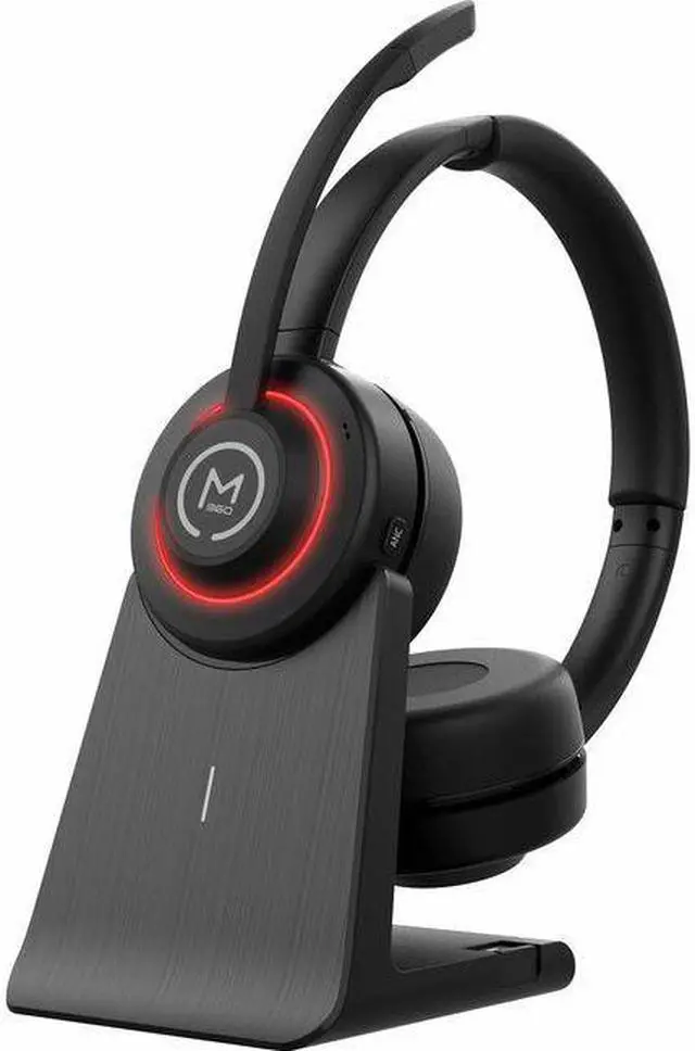 Main image of M360 Sanctuary Wireless Noise Canceling UC Headset w/ Boom Mic - HS6750ANC - UC Compatible - Stereo - Bluetooth - Over-the-head, On-ear - Binaural - Supra-aural - Adjustable Noise Canceling Microphone