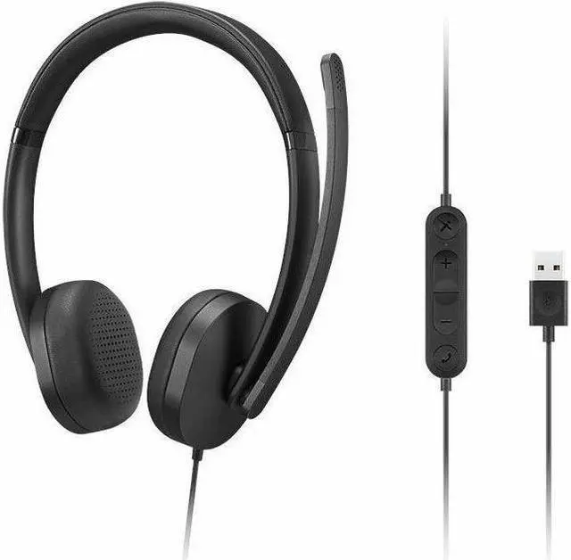 Alt view image 2 of 12 - Lenovo USB-A Wired Stereo Headset Gen 2