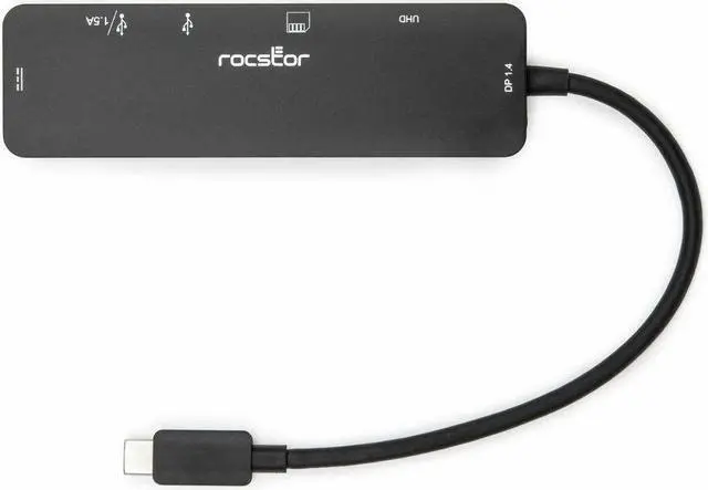 Alt view image 3 of 9 - Rocstor Premium Docking Station - for Desktop PC/Notebook/Tablet/Smartphone/Monitor/Projector/Memory Card Reader - Charging Capability - Memory Card Reader - microSD, SD - USB Type C - 4K @ 60Hz, 4K,