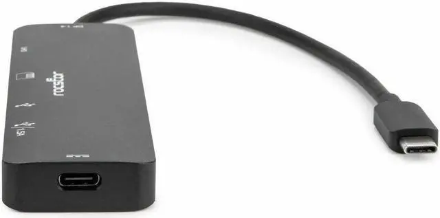 Alt view image 6 of 9 - Rocstor Premium Docking Station - for Desktop PC/Notebook/Tablet/Smartphone/Monitor/Projector/Memory Card Reader - Charging Capability - Memory Card Reader - microSD, SD - USB Type C - 4K @ 60Hz, 4K,
