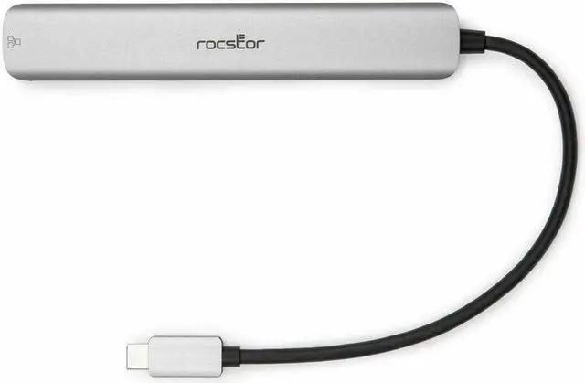 Alt view image 4 of 9 - Rocstor Premium Slim Docking Station - for Desktop PC/Notebook/Tablet/Smartphone/Monitor/Mouse/Keyboard - Charging Capability - Memory Card Reader - SD, microSD - USB Type C - 4K @ 60Hz, 4K - 3840 x 2