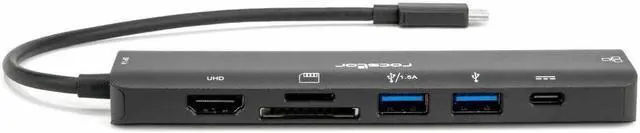 Alt view image 4 of 9 - Rocstor Premium Docking Station - for Desktop PC/Notebook/Monitor/Smartphone/Memory Card Reader - Charging Capability - Memory Card Reader - SD, microSD - USB Type C - 4K @ 60Hz, 4K UHD, 4K - 3840 x 2