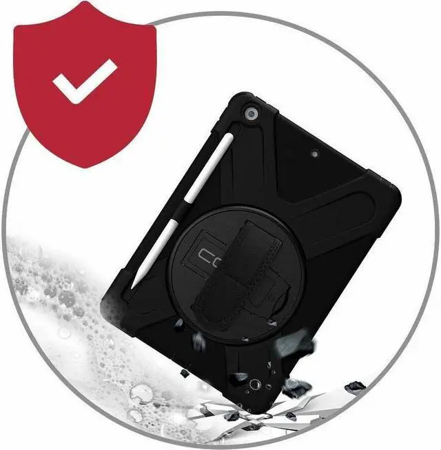 Alt view image 3 of 6 - CODi Rugged Carrying Case for 13" Apple iPad Pro 13 (2024) Tablet - Drop Resistant, Shock Absorbing, Shock Resistant, Chemical Resistant, Disinfectant Resistant, Bump Resistant, Damage Resistant