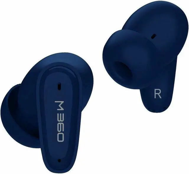 Alt view image 2 of 7 - m360 TW1800L Nemesis True Wireless Earbuds - Bluetooth Headphones with Microphone - 20H Playtime - Blue - Hi-Fi Stereo - 10mm Graphene Drivers - Magnetic Charging Case - Waterproof IPX5 - BT Version 5