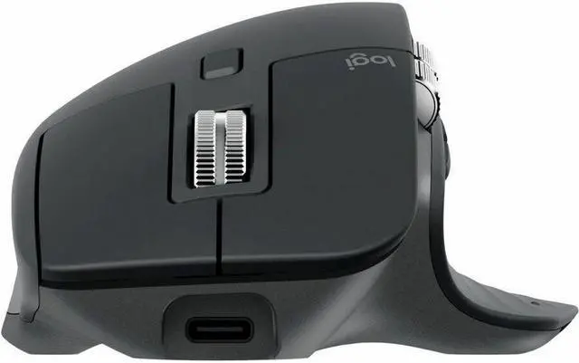 Alt view image 19 of 20 - Logitech MX Master 3S - Wireless Performance Mouse, Ergo, 8K DPI, Track on Glass, Quiet Clicks, USB-C, Bluetooth, Windows, Linux, Chrome  Graphite