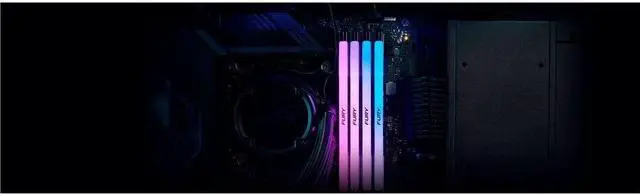Alt view image 7 of 15 - Kingston FURY Renegade RAM Module - 24 GB - RGB - DDR5-8400/PC5-67200 DDR5 SDRAM - 8400 MHz Single-rank Memory - CL40 - 1.45 V - On-die ECC - Unbuffered - 288-pin - DIMM - Lifetime Warranty