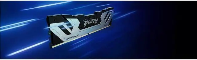 Alt view image 5 of 14 - Kingston FURY Renegade RAM Module - 24 GB - DDR5-8400/PC5-67200 DDR5 SDRAM - 8400 MHz Single-rank Memory - CL40 - 1.45 V - On-die ECC - Unbuffered - 288-pin - DIMM - Lifetime Warranty