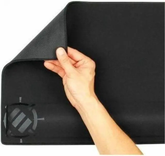 Alt view image 13 of 18 - enhance large extended gaming mouse pad with memory foam wrist rest support by 31.5 x 13.78 x 1 inches  antifray stitching & premium soft tracking mat surface black