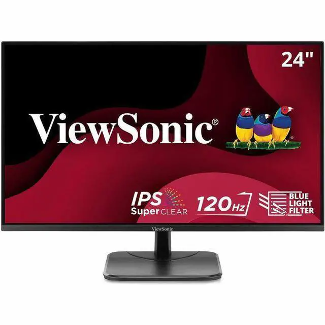 Main image of ViewSonic VA2456A-MHD 24 Inch IPS 1080p Monitor with 120Hz, Eye Care, HDMI, DisplayPort, and VGA Inputs for Home and Office