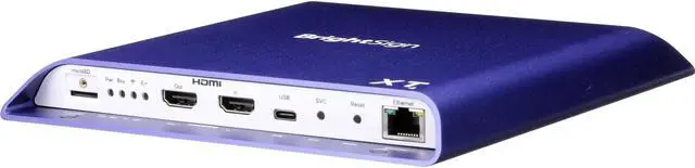 Alt view image 13 of 14 - BrightSign XT1144 Expanded I/O Digital Signage Media Player, H.265, 4K/Full HD, HTML5, Dolby Vision, HDR10+, PoE+, Gigabit Eth, GPIO, IR, M.2 SSD PCIe, Serial, Dual USB, Live TV Playback
