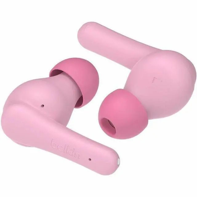 Alt view image 4 of 8 - Belkin SoundForm Nano 2 Wireless Earbuds for Kids - Pink