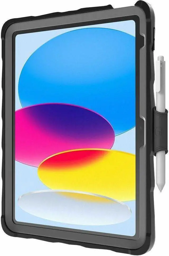 Alt view image 3 of 7 - Gumdrop DropTech Clear for iPad 10th Gen - Black - For Apple iPad (10th Generation) Tablet - Black - Drop Resistant, Dust Resistant, Dirt Resistant, Liquid Resistant, Shock Absorbing - Rugged