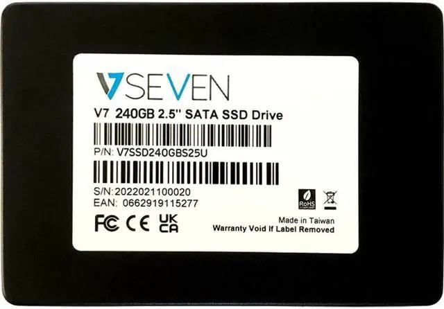 Alt view image 10 of 12 - V7 V7SSD240GBS25U 240GB 2.5" SATA Internal Solid State Drive