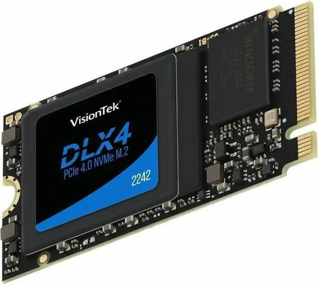 Alt view image 3 of 4 - VisionTek DLX4 512 GB Solid State Drive - M.2 2242 Internal - PCI Express NVMe (PCI Express NVMe 4.0 x4) - Desktop PC, Network Controller Device Supported - 250 TB TBW - 4725 MB/s Maximum Read Transfe