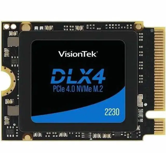 Alt view image 2 of 7 - VisionTek DLX4 512 GB Solid State Drive - M.2 2230 Internal - PCI Express NVMe (PCI Express NVMe 4.0 x4) - Desktop PC, Storage System Device Supported - 250 TB TBW - 4725 MB/s Read  901699