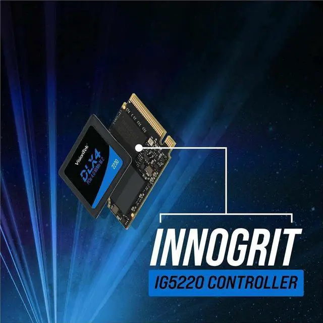Alt view image 4 of 7 - VisionTek DLX4 512 GB Solid State Drive - M.2 2230 Internal - PCI Express NVMe (PCI Express NVMe 4.0 x4) - Desktop PC, Storage System Device Supported - 250 TB TBW - 4725 MB/s Read  901699