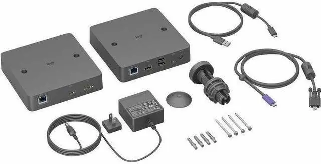 Main image of Logitech Extend - 2 x Network (RJ-45) - 5 x USB - 1 x HDMI Out - 2160p - 4K - 3840 x 2160 - Twisted Pair - Category 6, Category 6a, Category 5e - Notebook, Video Conferencing Camera, Meeting Room, Dis