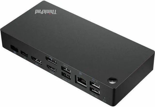 Alt view image 2 of 20 - Lenovo ThinkPad 40BN Docking Station - for Notebook/Monitor - Charging Capability - 135 W - USB Type C - 2 Displays Supported - 4K @ 60Hz, 4K UHD, 4K - 3840 x 2160 - 6 x USB Ports - 2 x USB 2.0 - 5 x