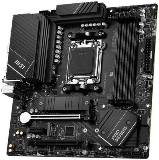 Alt view image 4 of 13 - MSI PRO B650M-A WIFI AM5 AMD B650 SATA 6Gb/s DDR5 Ryzen 7000 Micro ATX Motherboard