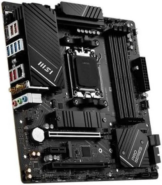 Alt view image 5 of 13 - MSI PRO B650M-A WIFI AM5 AMD B650 SATA 6Gb/s DDR5 Ryzen 7000 Micro ATX Motherboard