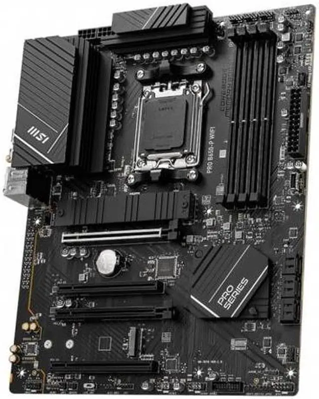 Alt view image 4 of 6 - MSI PRO B650-P WIFI AM5 AMD B650 SATA 6Gb/s DDR5 Ryzen 7000 ATX Motherboard