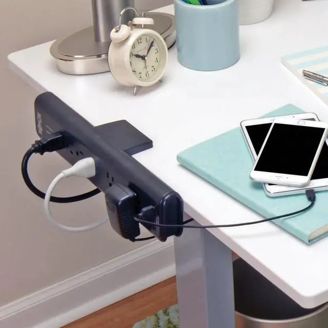 Alt view image 6 of 9 - Safe-IT Surge Protector 6-Out 2 USB Ports Antimicrobial 8ft Cord