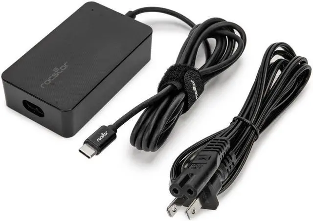 Alt view image 2 of 9 - Rocstor 65W Smart USB-C Laptop Power Adapter Charger - Compatible and perfect fit for Dell,HP®,Lenovo®,Microsoft® Surface® (23W,24W,36W,44W,65W) Power Supply