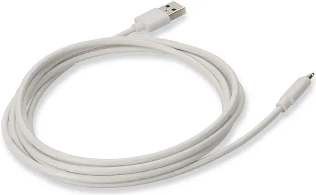 Alt view image 4 of 8 - AddOn 6in USB 2.0 (A) Male to Lightning Male White Cable - 6" Lightning/USB Data Transfer Cable for Notebook, PC, USB Charger, Smartphone, Tablet - First End: 1 x USB 2.0 Type A - Male - Second E