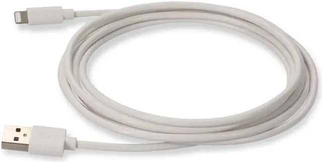 Alt view image 8 of 8 - AddOn 6in USB 2.0 (A) Male to Lightning Male White Cable - 6" Lightning/USB Data Transfer Cable for Notebook, PC, USB Charger, Smartphone, Tablet - First End: 1 x USB 2.0 Type A - Male - Second E