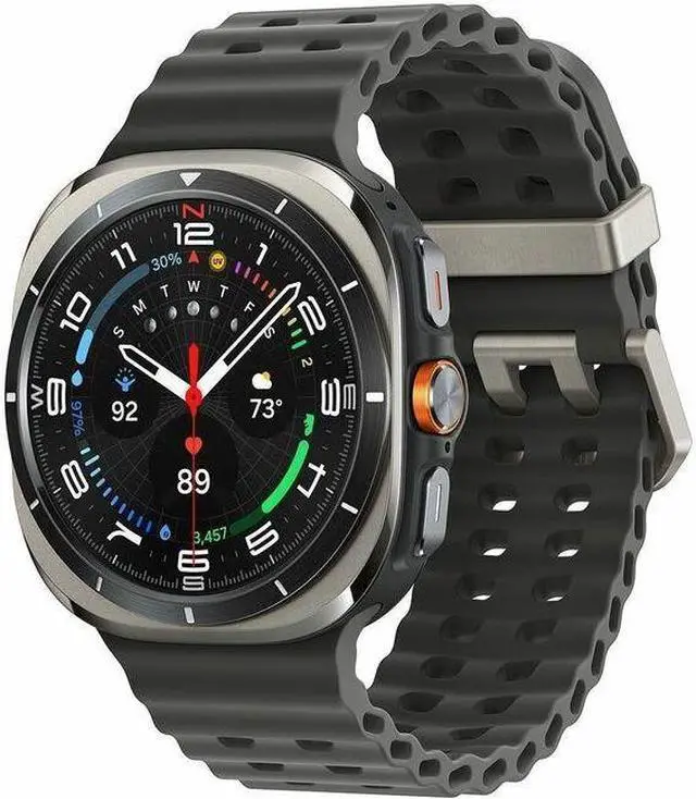 Main image of Samsung Galaxy Watch Ultra, 47mm, Titanium Silver - Heart Rate Monitor, Accelerometer, Barometer, Gyro Sensor, Light Sensor, ECG Sensor, Bioelectrical Impedance Analysis (BIA) Sensor, Pulse Oximeter S