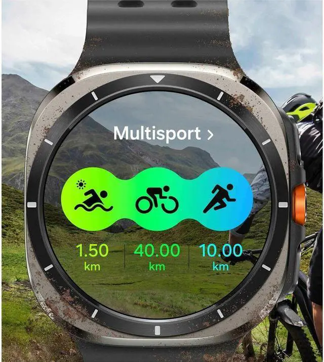 Alt view image 6 of 20 - Samsung Galaxy Watch Ultra, 47mm, Titanium Silver - Heart Rate Monitor, Accelerometer, Barometer, Gyro Sensor, Light Sensor, ECG Sensor, Bioelectrical Impedance Analysis (BIA) Sensor, Pulse Oximeter S