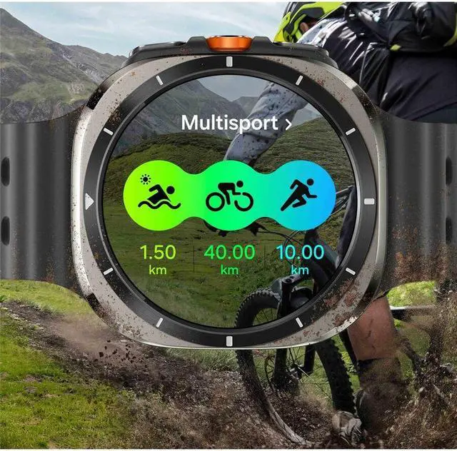 Alt view image 7 of 20 - Samsung Galaxy Watch Ultra, 47mm, Titanium Silver - Heart Rate Monitor, Accelerometer, Barometer, Gyro Sensor, Light Sensor, ECG Sensor, Bioelectrical Impedance Analysis (BIA) Sensor, Pulse Oximeter S