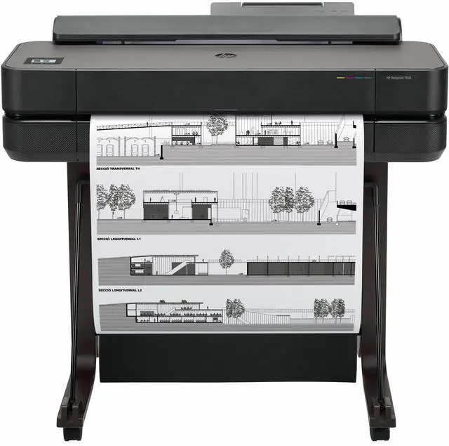 Alt view image 4 of 5 - HP Designjet T650 A0 Inkjet Large Format Printer - Includes Printer - 24" Print Width - Color - 25 Second Color Speed - 2400 x 1200 dpi - 1 GB - USB - Ethernet - Wireless LAN - Wi-Fi Direct - Pri