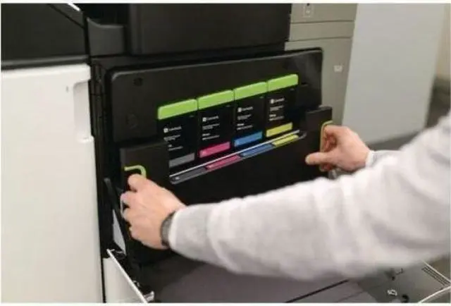 Alt view image 2 of 6 - Lexmark 1250-Sheet Staple 2/3 Hole Punch Finisher - Plain Paper - 1250 Sheets