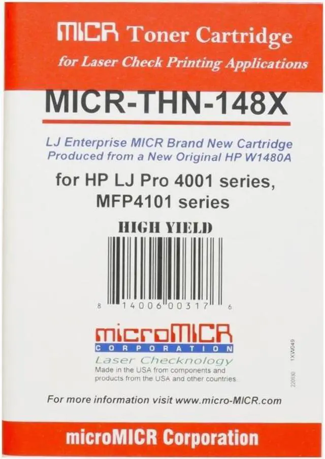 Alt view image 2 of 4 - microMICR MICR High Yield Laser Toner Cartridge - Alternative for HP 148X, 148A (W1480A) - Black - 1 Each - 9500 Pages