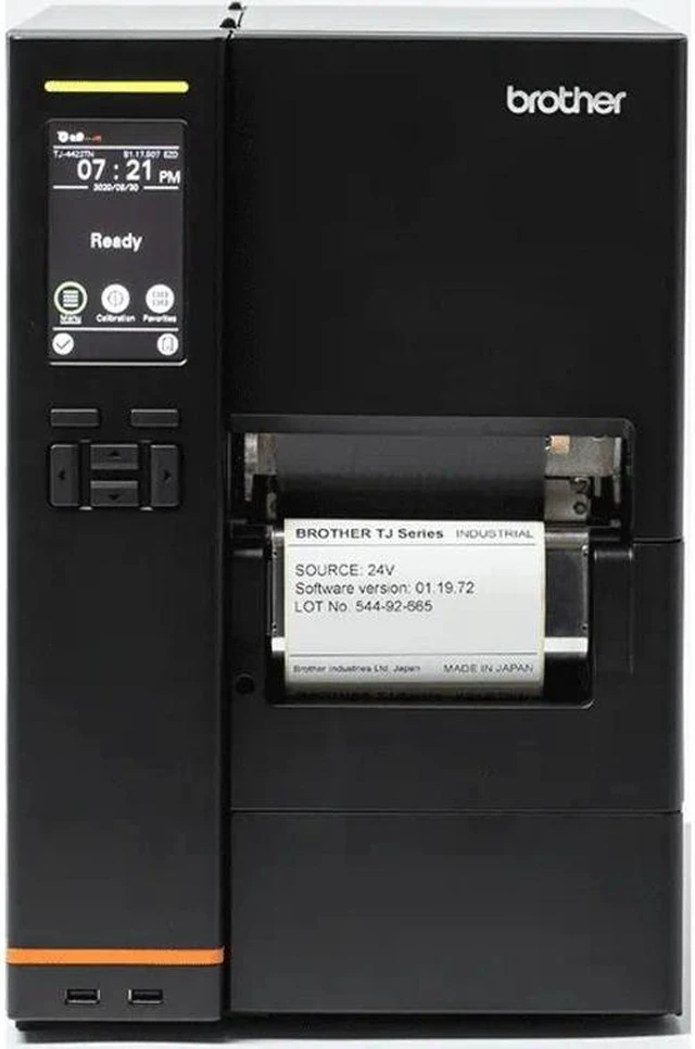 Alt view image 2 of 8 - Brother TJ-4522TN Industrial Direct Thermal/Thermal Transfer Printer - Monochrome - Label Print - USB - Serial - Display Screen - Rewinder - 37.50 ft Print Length x 4.09" Print Width - 12 in/s Mo