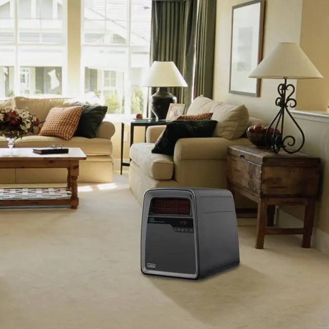 Alt view image 9 of 14 - Lasko QB16103 Portable Electric 1500W Infrared Quartz Space Heater with Remote
