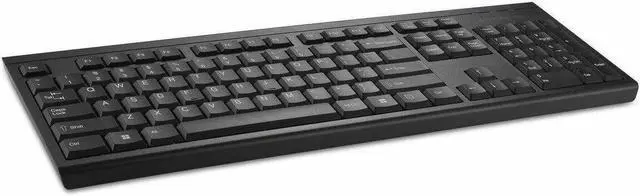 Alt view image 6 of 12 - Kensington KB150 EQ Wireless Keyboard - Wireless Connectivity - RF - 2.40 GHz - USB Type A Interface - 104 Key - Windows, Mac OS - PC, Mac - Membrane Keyswitch - AA Battery Size Supported - Black