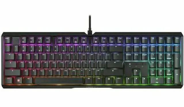 Main image of CHERRY MX 3.1 Wired Gaming Keyboard - Black aluminum housing, MX2A BROWN RGB Switch, Abrasion resistant keys, Detachable braided cable