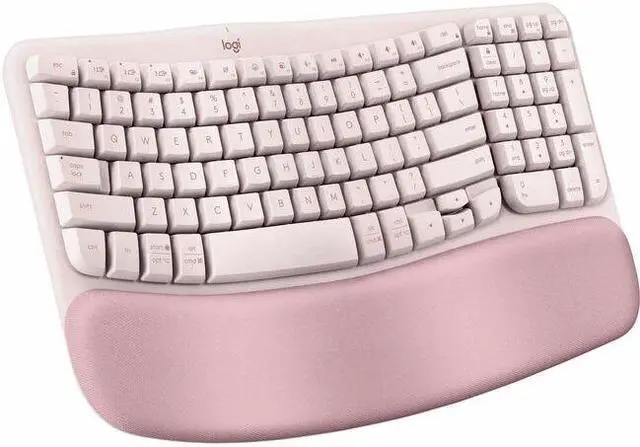 Main image of Logitech Wave Keys Wireless Ergonomic Keyboard, Rose 920-012276