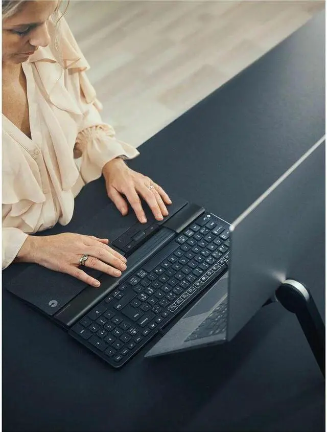 Alt view image 5 of 6 - Contour Balance Keyboard - Wireless Connectivity - Windows, Mac OS X - PC, Mac - Plastic - AAA Battery Size Supported - Black