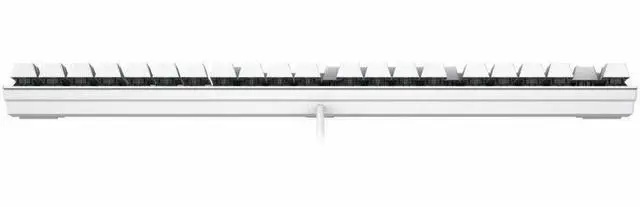 Alt view image 5 of 8 - CHERRY KC 200 MX-Wired Keyboard - MX2A SILENT RED - Silver/White Housing - Linear feel - abrasion resistant keys - white LED indicators built into status keys - adjustable feet