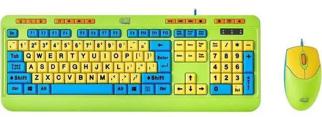 Alt view image 8 of 14 - ADESSO Antimicrobial Wired Kids Keyboard and Mouse Combo AKB-132DB USB 1.10 lbs. Antimicrobial Wired Kids Keyboard and Mouse Combo