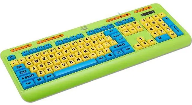 Alt view image 9 of 14 - ADESSO Antimicrobial Wired Kids Keyboard and Mouse Combo AKB-132DB USB 1.10 lbs. Antimicrobial Wired Kids Keyboard and Mouse Combo