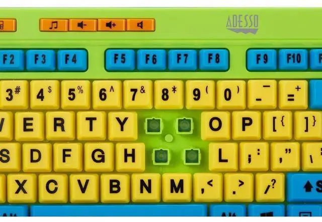 Alt view image 14 of 14 - ADESSO Antimicrobial Wired Kids Keyboard and Mouse Combo AKB-132DB USB 1.10 lbs. Antimicrobial Wired Kids Keyboard and Mouse Combo