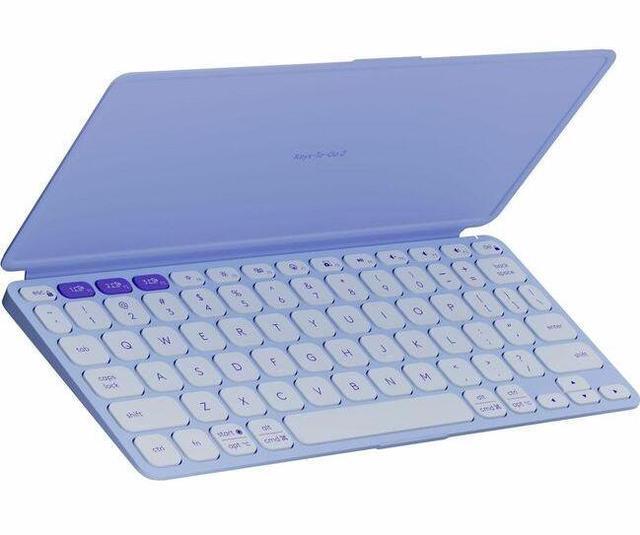 Alt view image 4 of 10 - Logitech Keys-To-Go 2 Portable Bluetooth Keyboard for Tablet With Built-in Cover - Slim and Compact Wireless Keyboard for Windows, Android, Linux, iPad, iPhone, Mac, Apple TV - Lilac
